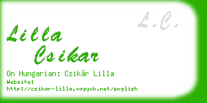 lilla csikar business card